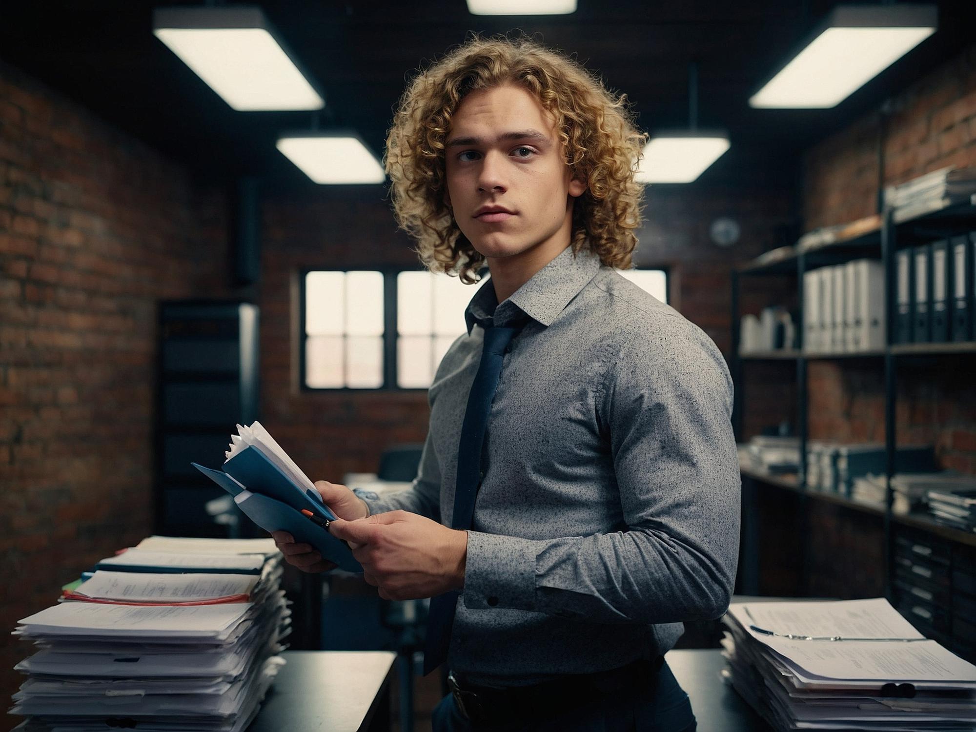 Portrait of Celine with paperwork